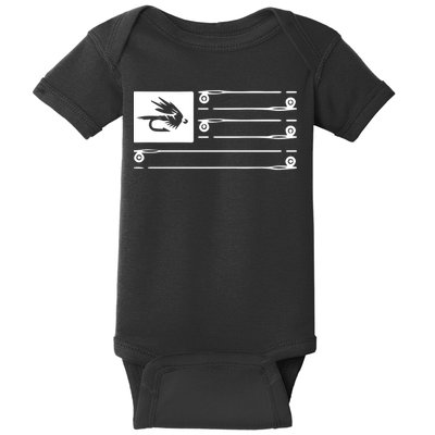 Fly Fishing Flag Baby Bodysuit