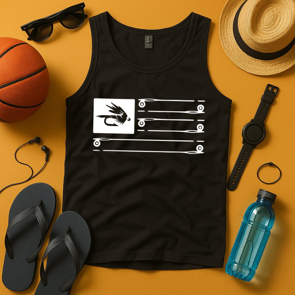 Fly Fishing Flag Tank Top