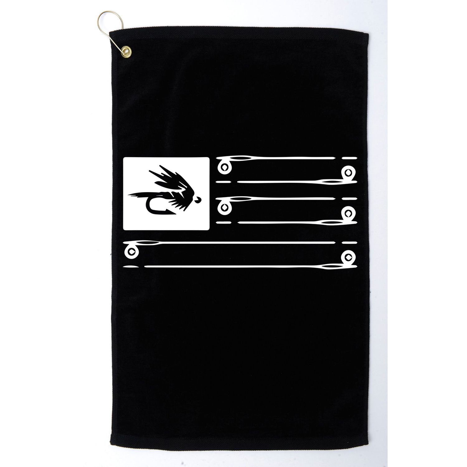 Fly Fishing Flag Golf Towel