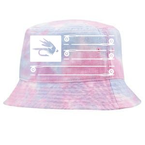 Fly Fishing Flag Tie-Dyed Bucket Hat