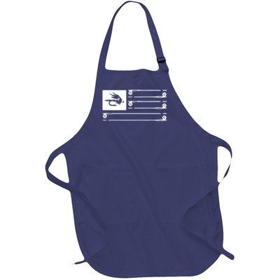 Fly Fishing Flag Full-Length Apron With Pockets