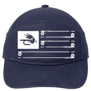 Fly Fishing Flag 7-Panel Snapback Hat