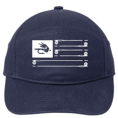 Fly Fishing Flag 7-Panel Snapback Hat