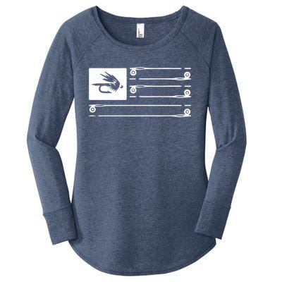 Fly Fishing Flag Women's Perfect Tri Tunic Long Sleeve Shirt