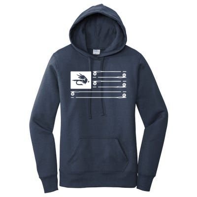 Fly Fishing Flag Women's Pullover Hoodie