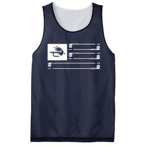 Fly Fishing Flag Mesh Reversible Basketball Jersey Tank