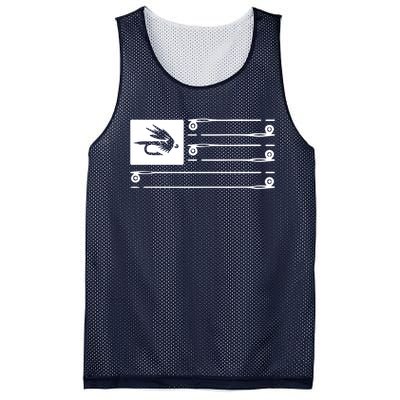 Fly Fishing Flag Mesh Reversible Basketball Jersey Tank