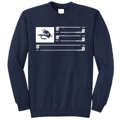 Fly Fishing Flag Tall Sweatshirt