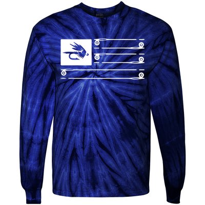 Fly Fishing Flag Tie-Dye Long Sleeve Shirt