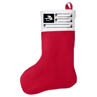 Fly Fishing Flag Felt Holiday Christmas Stocking