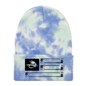 Fly Fishing Flag Tie Dye 12in Knit Beanie