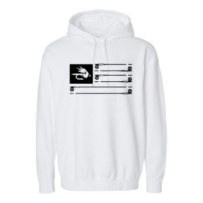 Fly Fishing Flag Garment-Dyed Fleece Hoodie