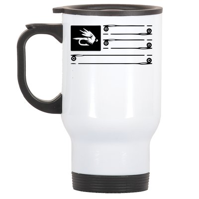 Fly Fishing Flag Stainless Steel Travel Mug