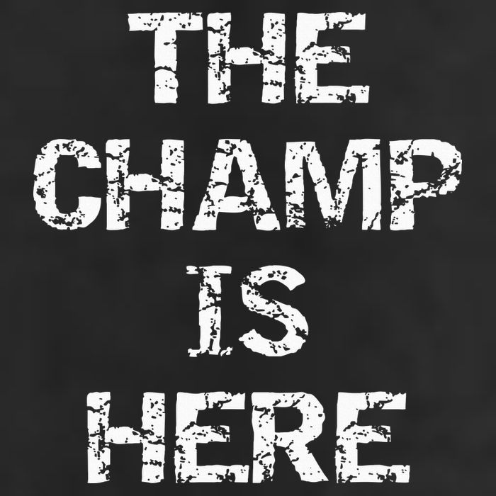 Funny Fantasy Football Championship Trophy The Champ Is Here 7 Panel Mesh Trucker Snapback Hat
