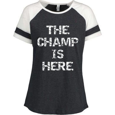 Funny Fantasy Football Championship Trophy The Champ Is Here Enza Ladies Jersey Colorblock Tee