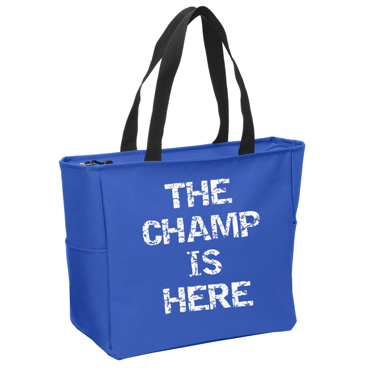 Funny Fantasy Football Championship Trophy The Champ Is Here Zip Tote Bag