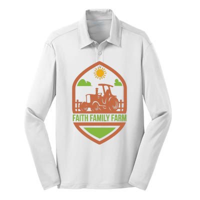 Faith Family Farm Silk Touch Performance Long Sleeve Polo