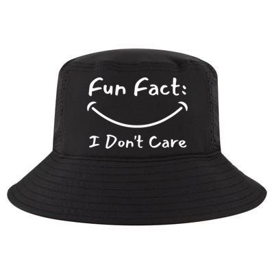 Funny Fun Fact I Don't Care Sarcastic Cool Comfort Performance Bucket Hat