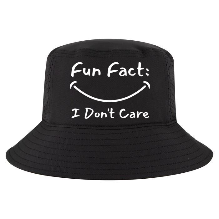 Funny Fun Fact I Don't Care Sarcastic Cool Comfort Performance Bucket Hat