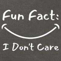 Funny Fun Fact I Don't Care Sarcastic Cotton Canvas Backpack