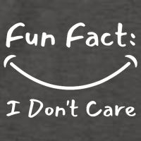 Funny Fun Fact I Don't Care Sarcastic Vector Backpack
