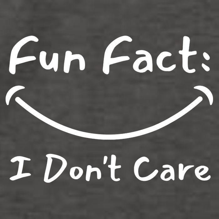 Funny Fun Fact I Don't Care Sarcastic Vector Backpack