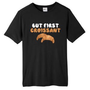 France Food French But First Croissant Gift Tall Fusion ChromaSoft Performance T-Shirt