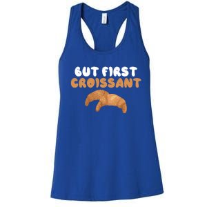 France Food French But First Croissant Gift Women's Racerback Tank