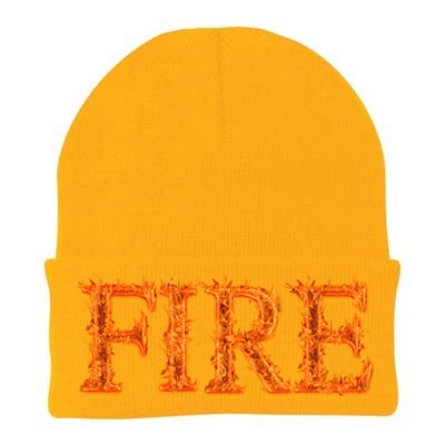 Flaming Fire Knit Cap Winter Beanie