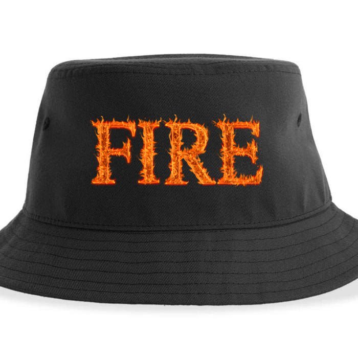 Flaming Fire Sustainable Bucket Hat