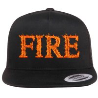Flaming Fire Flatbill Hat