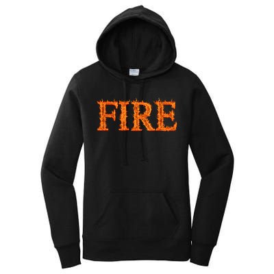 Flaming Fire Women's Pullover Hoodie