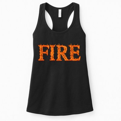 Flaming Fire Womens Tank Top