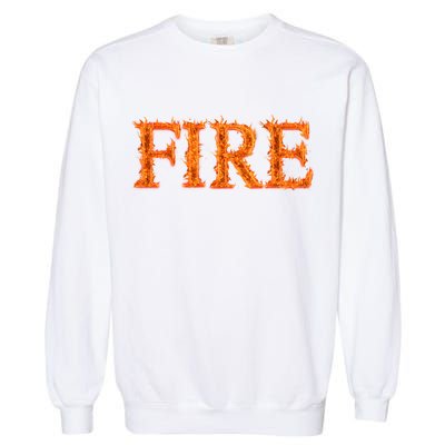 Flaming Fire Garment-Dyed Sweatshirt