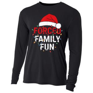 Forced Family Fun Sarcastic Christmas Cooling Performance Long Sleeve Crew