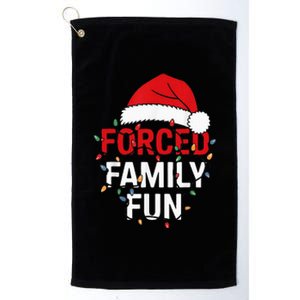 Forced Family Fun Sarcastic Christmas Platinum Collection Golf Towel