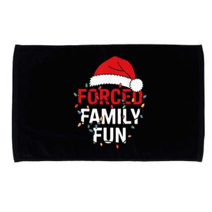 Forced Family Fun Sarcastic Christmas Microfiber Hand Towel