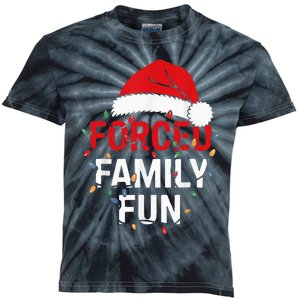 Forced Family Fun Sarcastic Christmas Kids Tie-Dye T-Shirt