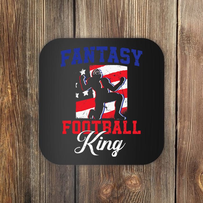 Football Funny Fantasy Football Draft Fantasy Football King Coaster