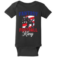 Football Funny Fantasy Football Draft Fantasy Football King Baby Bodysuit