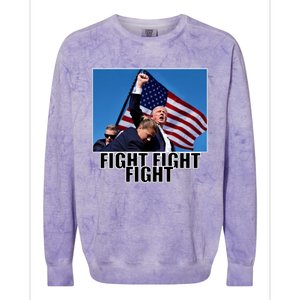 Fight Fight Fight For America Trump 2024 Assassination Attempt Colorblast Crewneck Sweatshirt