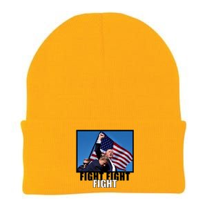 Fight Fight Fight For America Trump 2024 Assassination Attempt Knit Cap Winter Beanie