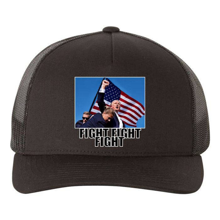 Fight Fight Fight For America Trump 2024 Assassination Attempt Yupoong Adult 5-Panel Trucker Hat