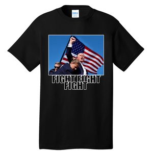 Fight Fight Fight For America Trump 2024 Assassination Attempt Tall T-Shirt