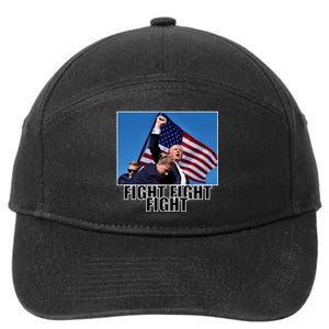 Fight Fight Fight For America Trump 2024 Assassination Attempt 7-Panel Snapback Hat