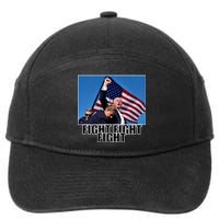 Fight Fight Fight For America Trump 2024 Assassination Attempt 7-Panel Snapback Hat