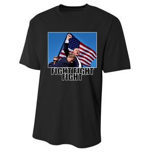 Fight Fight Fight For America Trump 2024 Assassination Attempt Performance Sprint T-Shirt