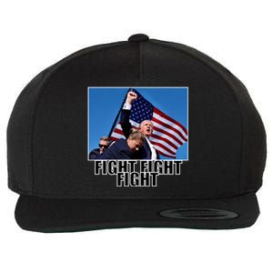 Fight Fight Fight For America Trump 2024 Assassination Attempt Wool Snapback Cap