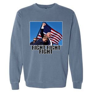 Fight Fight Fight For America Trump 2024 Assassination Attempt Garment-Dyed Sweatshirt