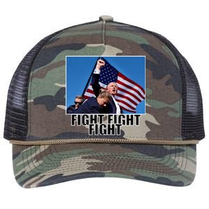 Fight Fight Fight For America Trump 2024 Assassination Attempt Retro Rope Trucker Hat Cap